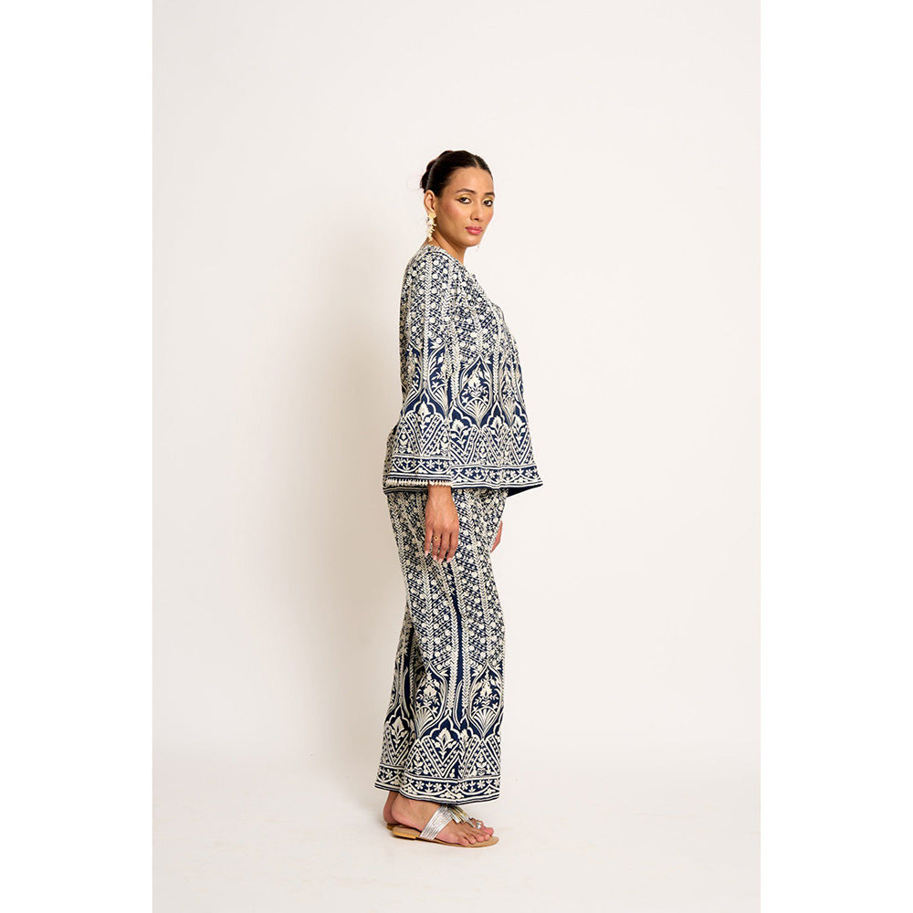 ASHTAR Prussian Blue Aisha Co-ord (Set of 2)