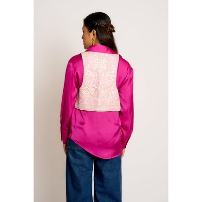 ASHTAR Pink Kalki Reversible Jacket