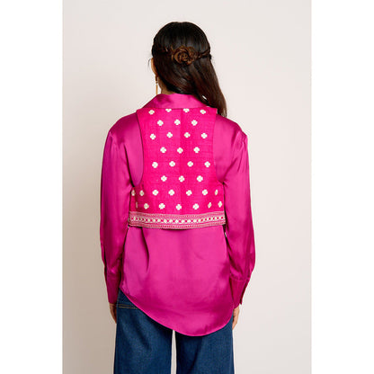 ASHTAR Pink Kalki Reversible Jacket