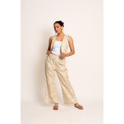 ASHTAR Beige Kalki Reversible Jacket