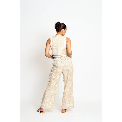 ASHTAR Beige Kalki Reversible Jacket