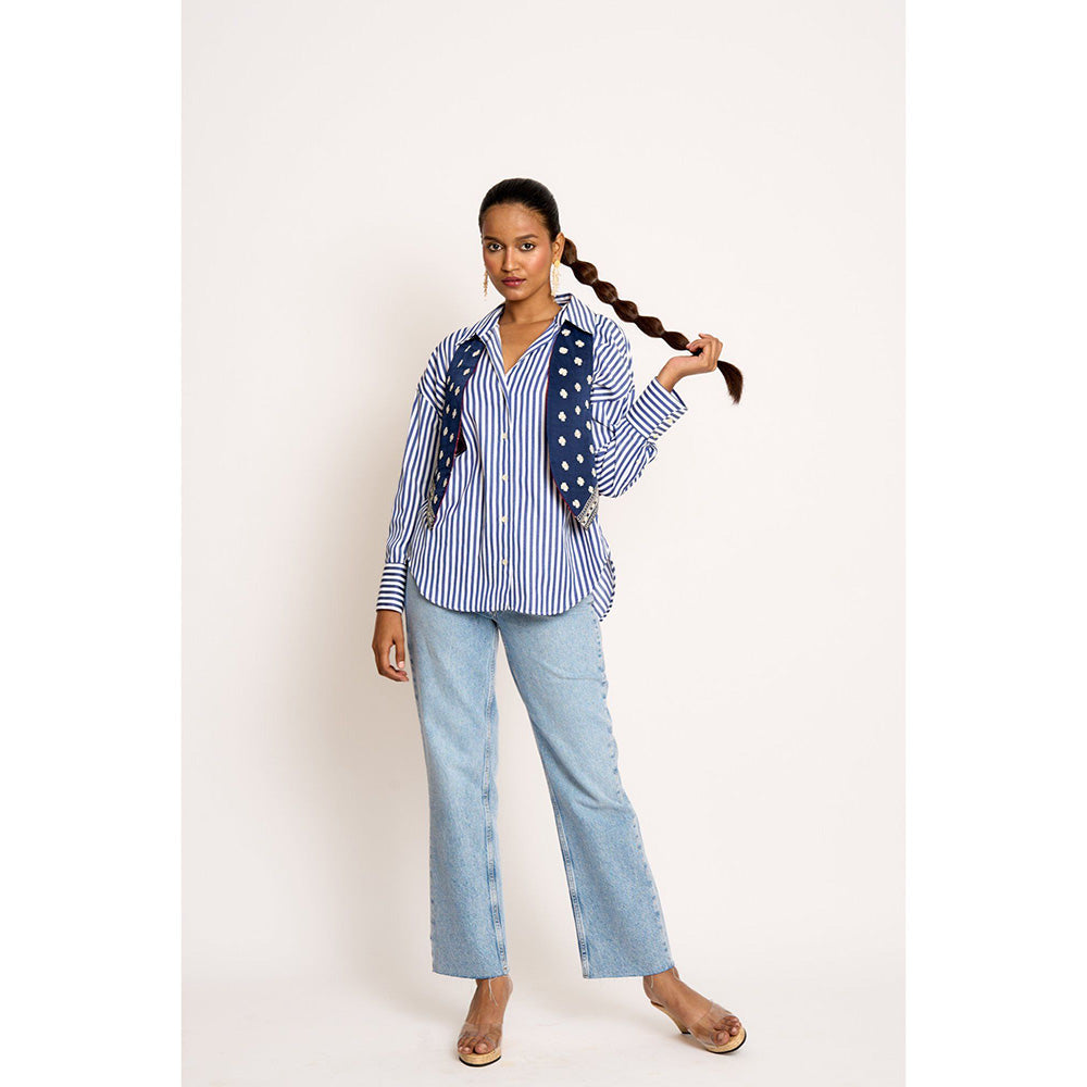 ASHTAR Blue Kalki Reversible Jacket