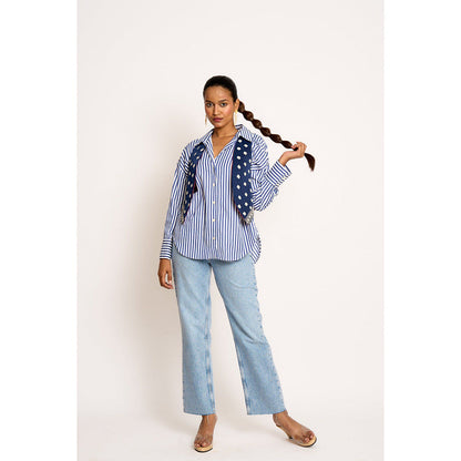 ASHTAR Blue Kalki Reversible Jacket