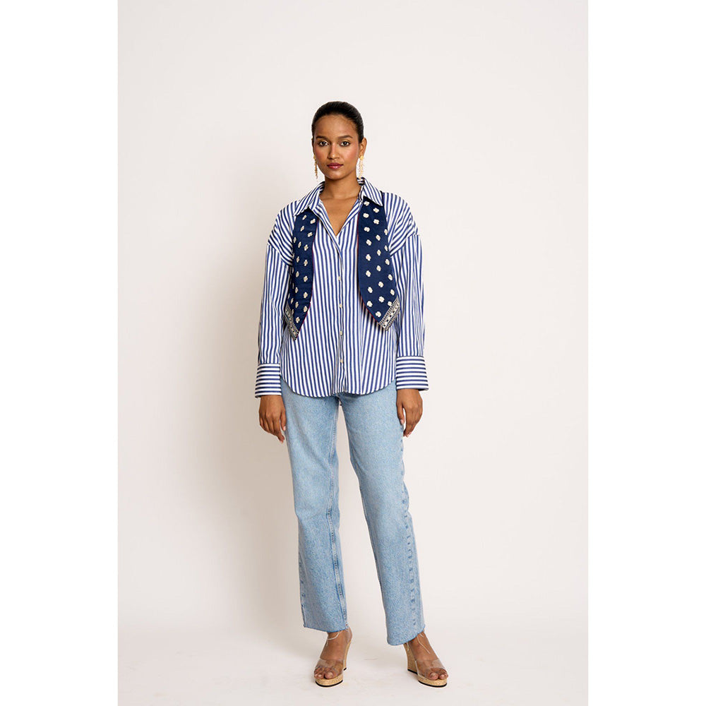 ASHTAR Blue Kalki Reversible Jacket