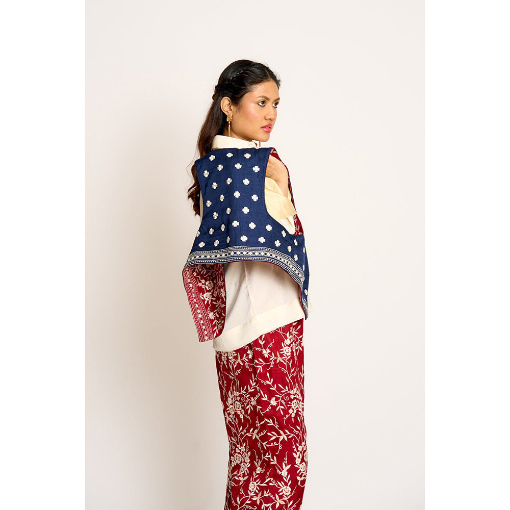 ASHTAR Blue Kalki Reversible Jacket