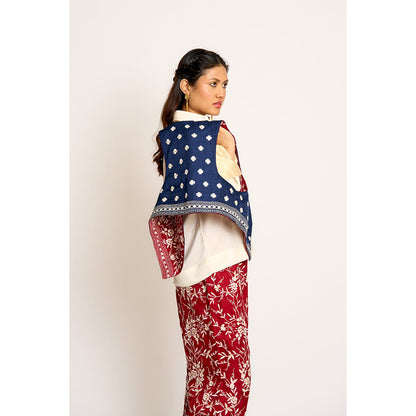 ASHTAR Blue Kalki Reversible Jacket