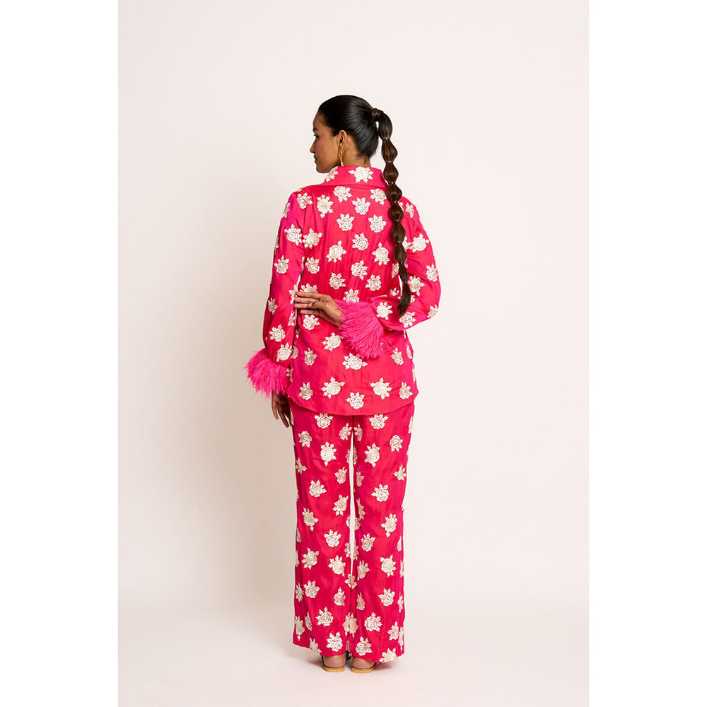 ASHTAR Rani Pink Shehnaaz Twin Co-ord (Set of 2)