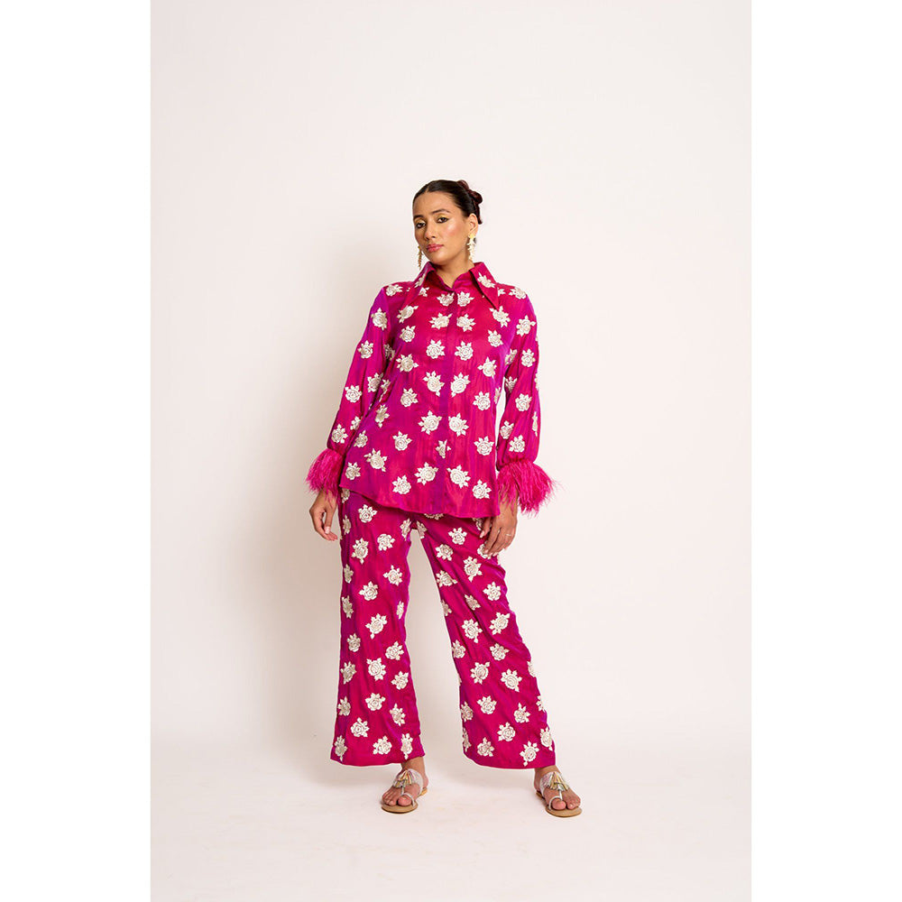 ASHTAR Orchid Purple Shehnaaz Twin Co-ord (Set of 2)