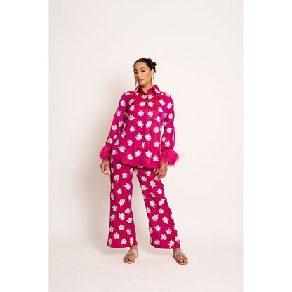 ASHTAR Orchid Purple Shehnaaz Twin Co-ord (Set of 2)