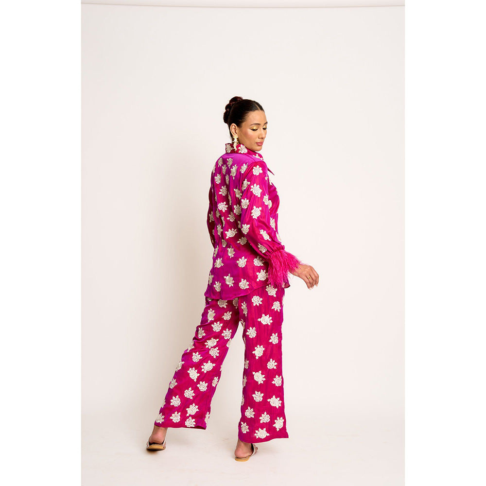 ASHTAR Orchid Purple Shehnaaz Twin Co-ord (Set of 2)