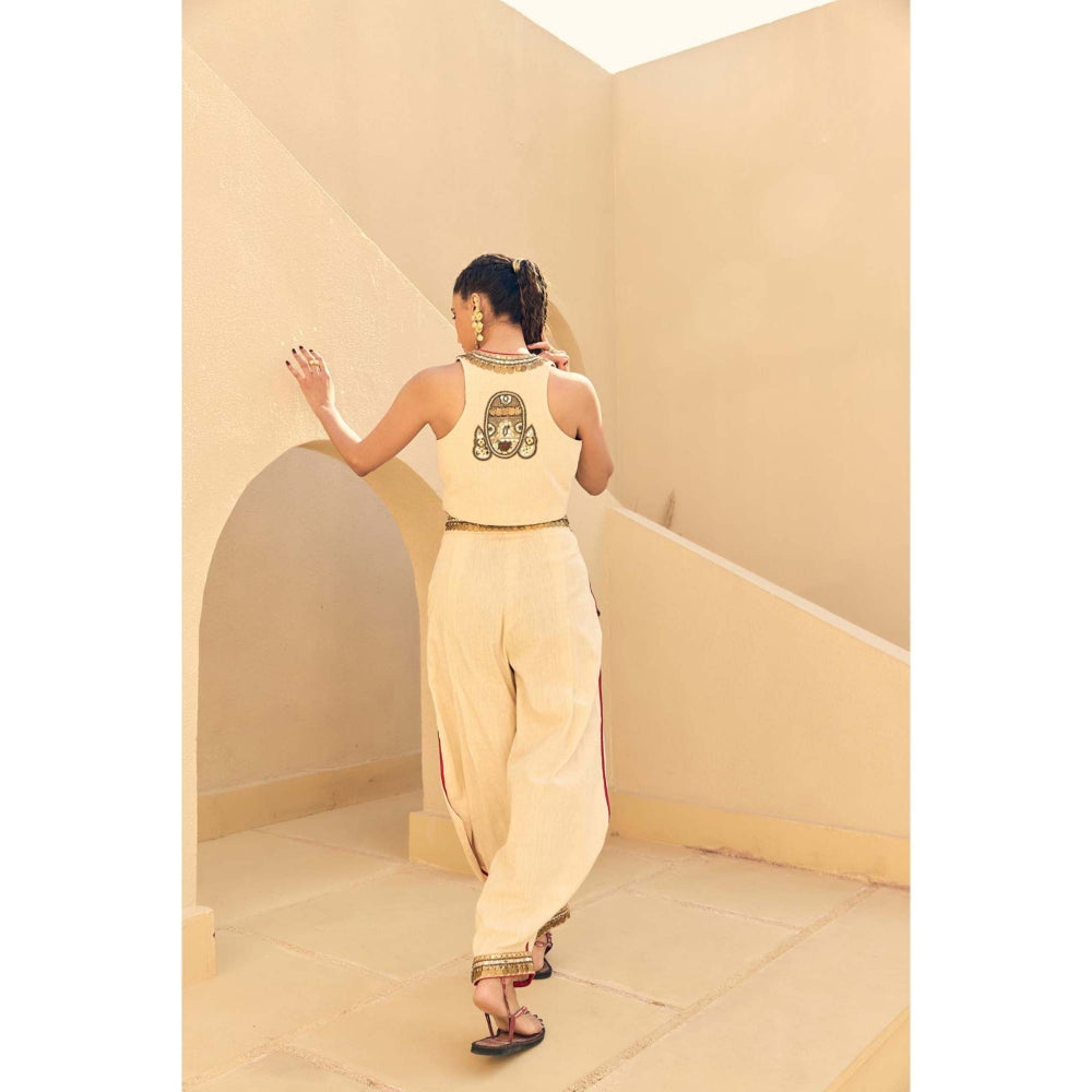 ASHNA VASWANI Cream Devi Khadi Co-Ord Set