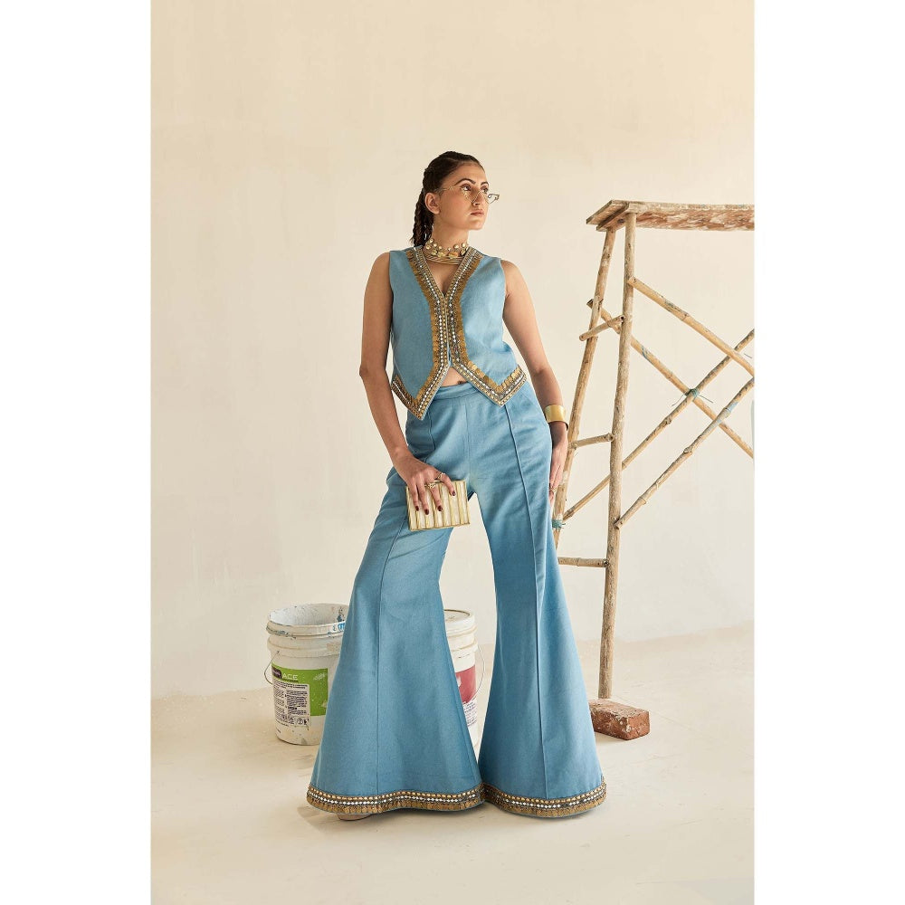 ASHNA VASWANI Blue Co-Ord Set