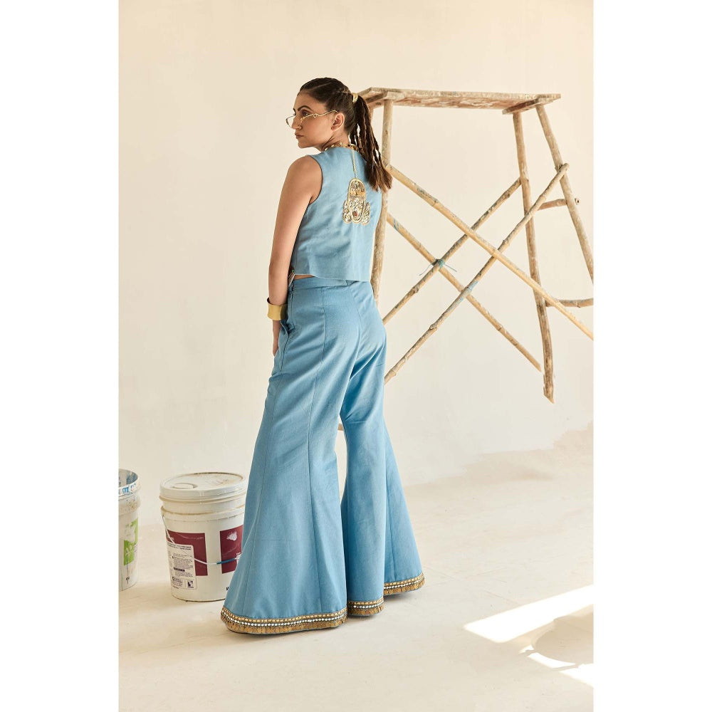 ASHNA VASWANI Blue Co-Ord Set