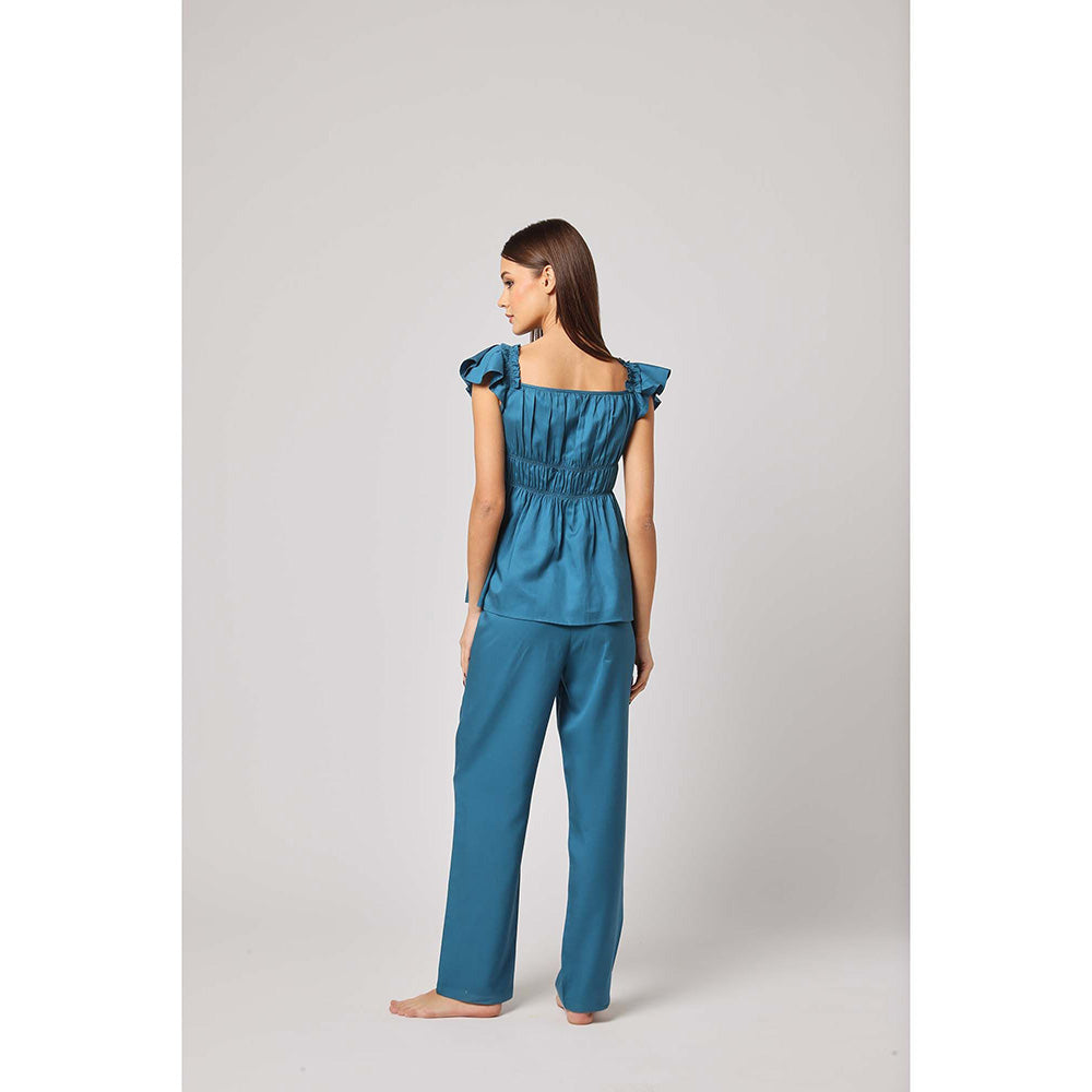 ASHITA FERNANDES Women Blue Solid Top