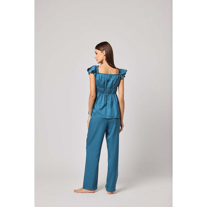 ASHITA FERNANDES Women Blue Solid Top