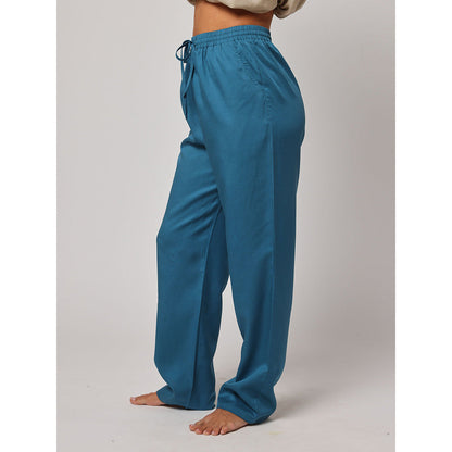 ASHITA FERNANDES Women Straight Blue Mid Waist Pant