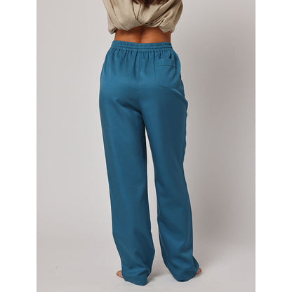 ASHITA FERNANDES Women Straight Blue Mid Waist Pant