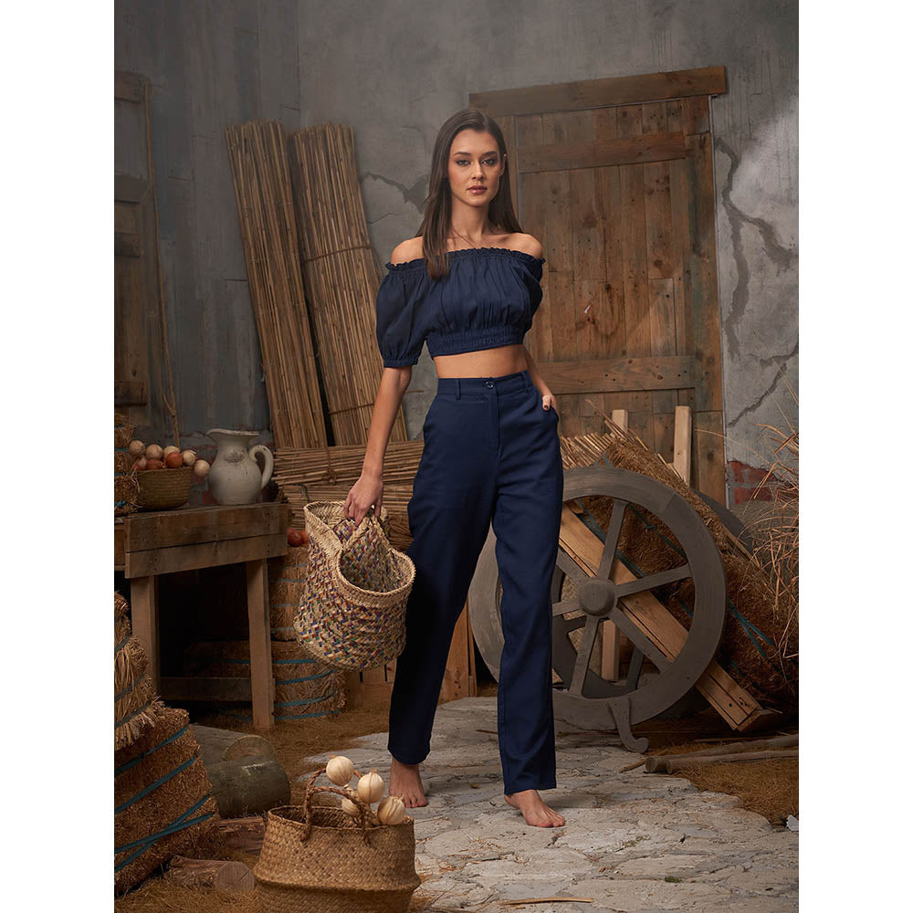 ASHITA FERNANDES Women High Waist Premium Linen Trouser