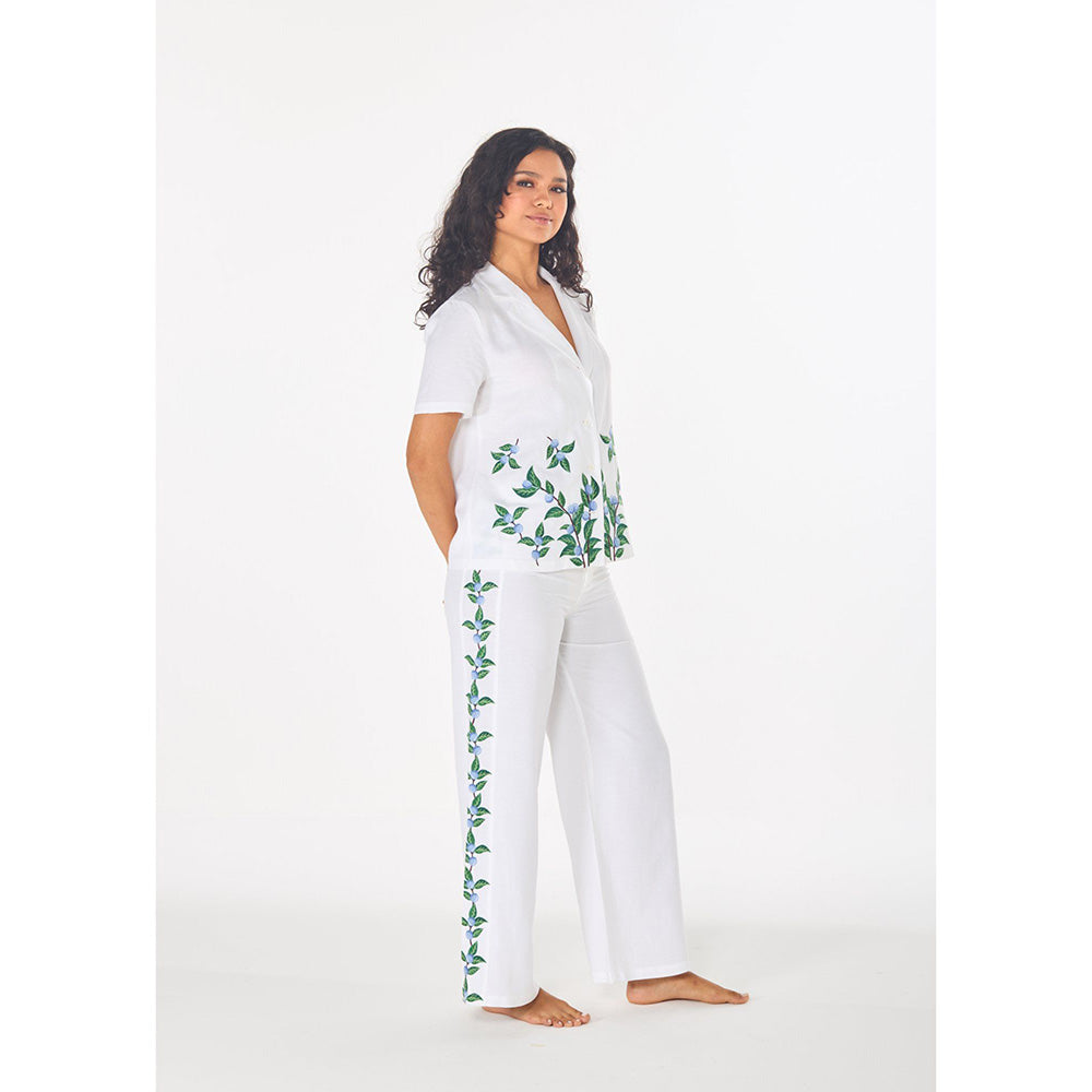ASHITA FERNANDES White Women White Bell Embroidered Shirt