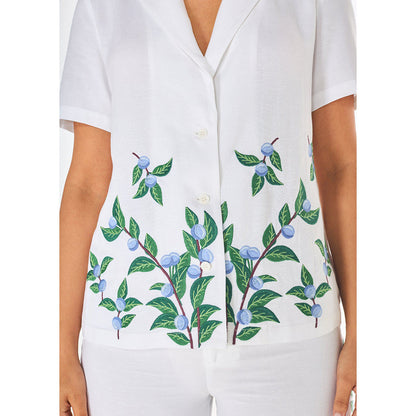 ASHITA FERNANDES White Women White Bell Embroidered Shirt