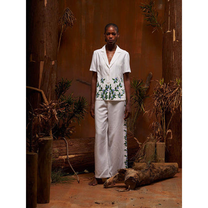 ASHITA FERNANDES White Women White Bell Embroidered Shirt