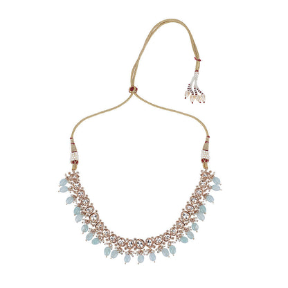 Auraa Trends 22KT Gold Plated Kundan Classic Necklace Set