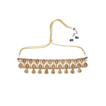 Auraa Trends 22Kt Gold Plated Kundan Classic Gold Necklace Set For Women & Girls