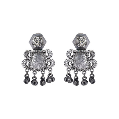 Auraa Trends Classic Oxidised Silver Earrings For women