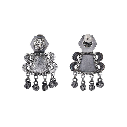 Auraa Trends Classic Oxidised Silver Earrings For women
