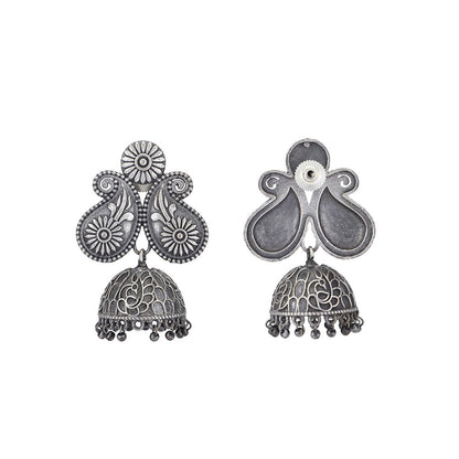 Auraa Trends Women Classic Oxidised Grey Necklace Set