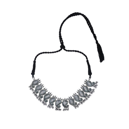 Auraa Trends Women Classic Oxidised Grey Necklace Set