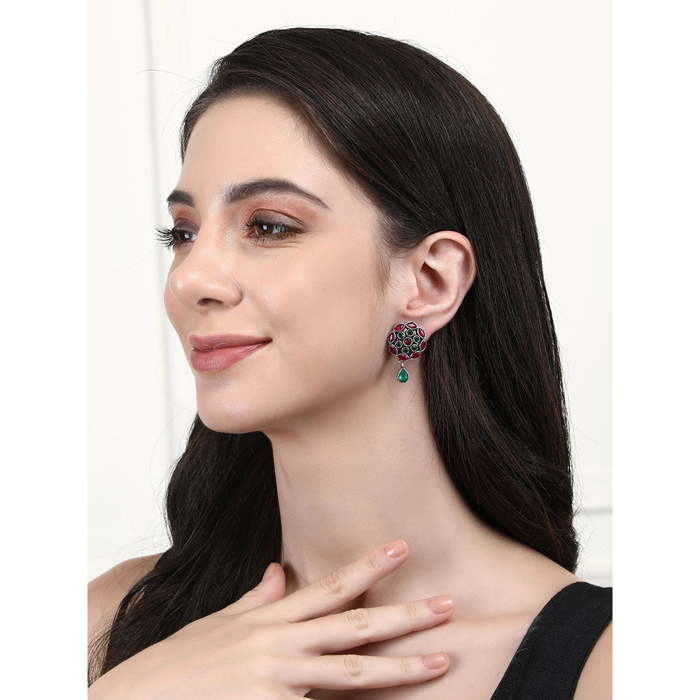 Auraa Trends Elegant Multi-Color Oxidised Earrings For women