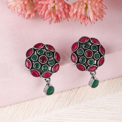 Auraa Trends Elegant Multi-Color Oxidised Earrings For women