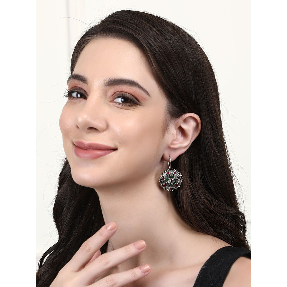 Auraa Trends Elegant Oxidised Multi Drop Earrings For women