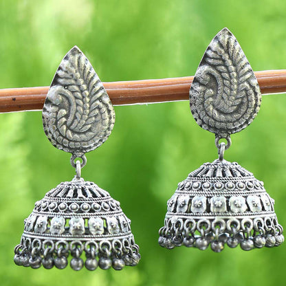 Auraa Trends Classic Oxidised Jhumka Earrings For women