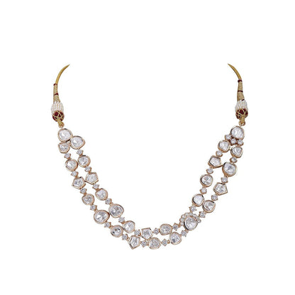 Auraa Trends 22KT Gold Plated Traditional Kundan Necklace Set for women