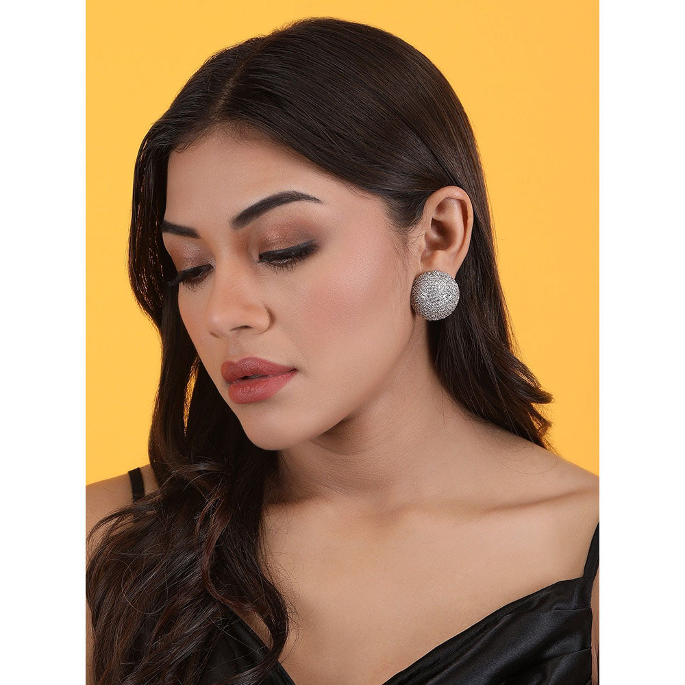Auraa Trends Circular Stud Earrings Alloy