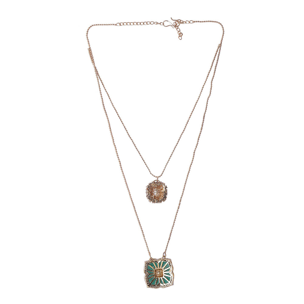 Auraa Trends 22Kt Gold Plated Kundan Multi-Colour Jewellery Set