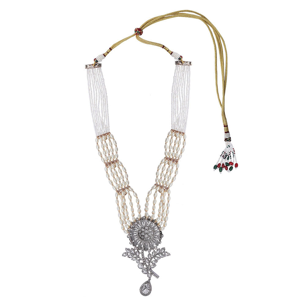 Auraa Trends 22Kt Gold Plated Kundan White Choker Jewellery Set