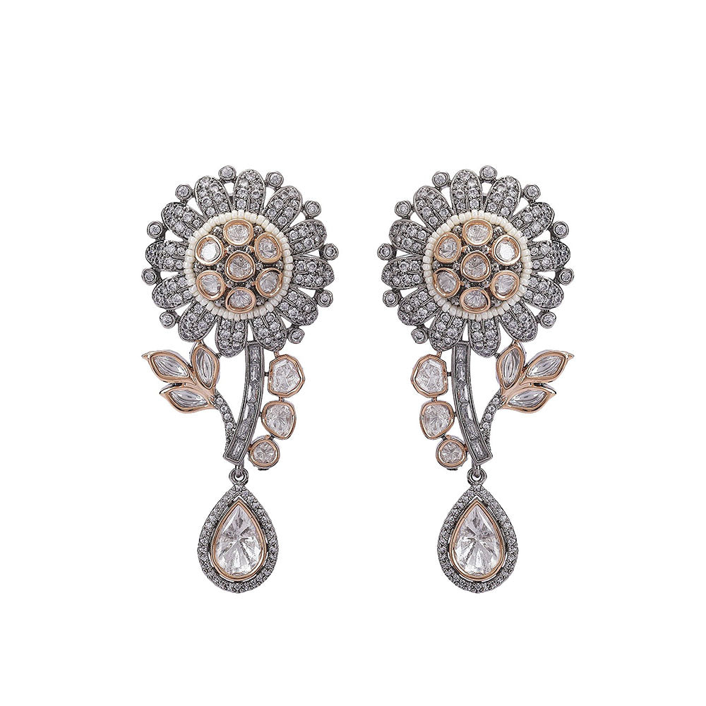 Auraa Trends 22Kt Gold Plated Kundan White Choker Jewellery Set