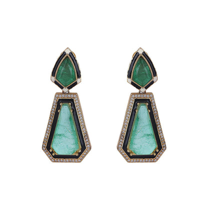 Auraa Trends Gold Plated Kundan Drop Earrings