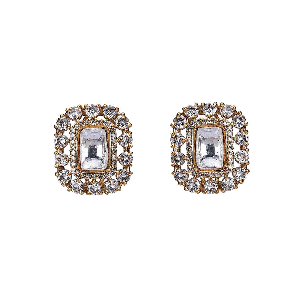 Auraa Trends Gold Tone Polka Jewellery Set