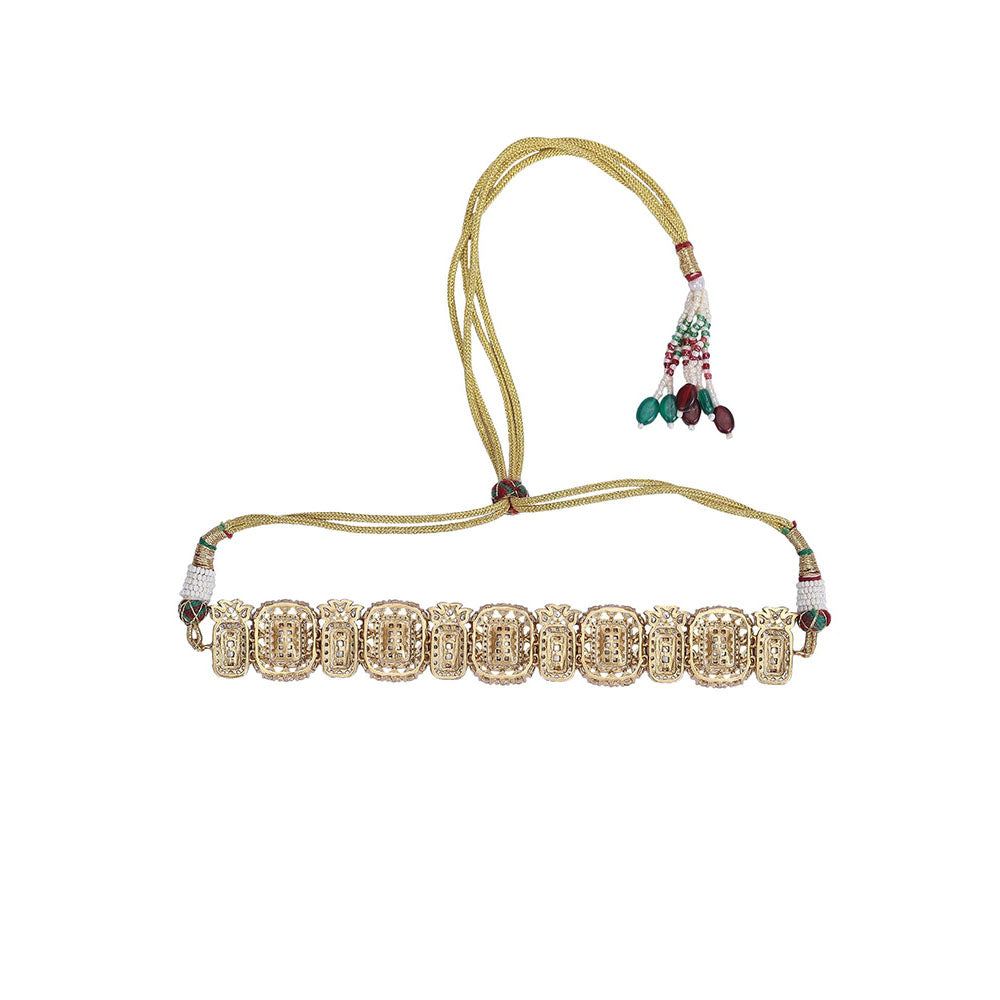 Auraa Trends Gold Tone Polka Jewellery Set