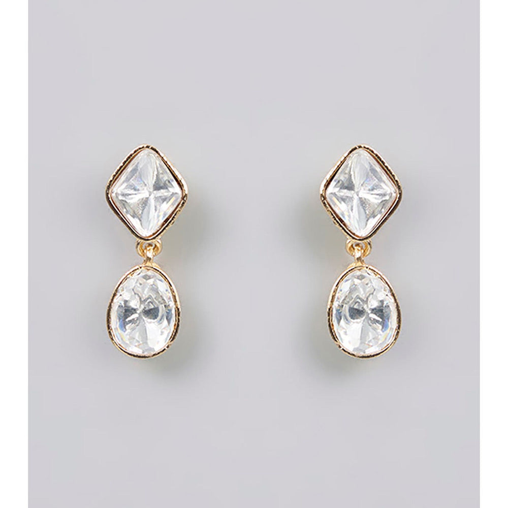 Auraa Trends White Gold Finish Pearl Pendant Necklace & Earrings Set