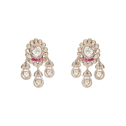 Auraa Trends Pink Bridal Kundan Choker Necklace Jewellery Set