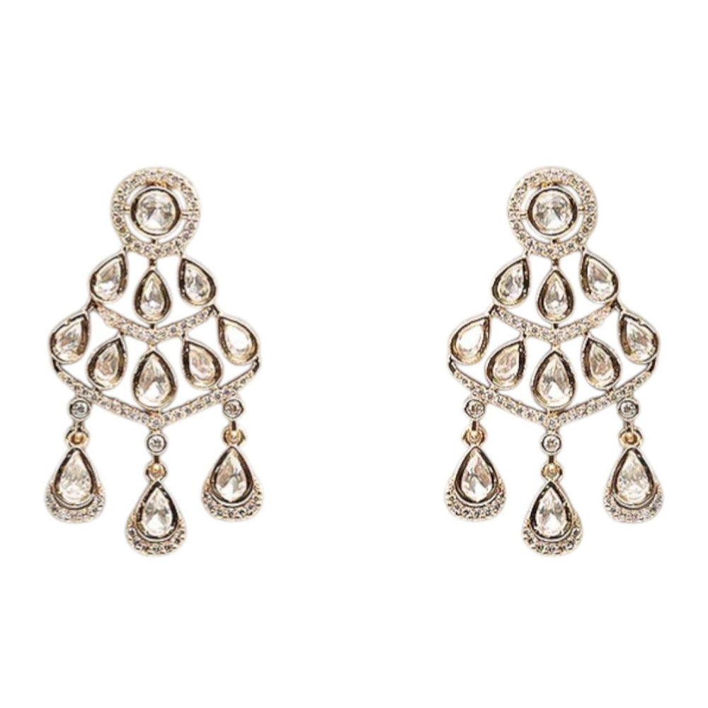 Auraa Trends Delicate Gold-Plated Kundan Pendant Necklace Set