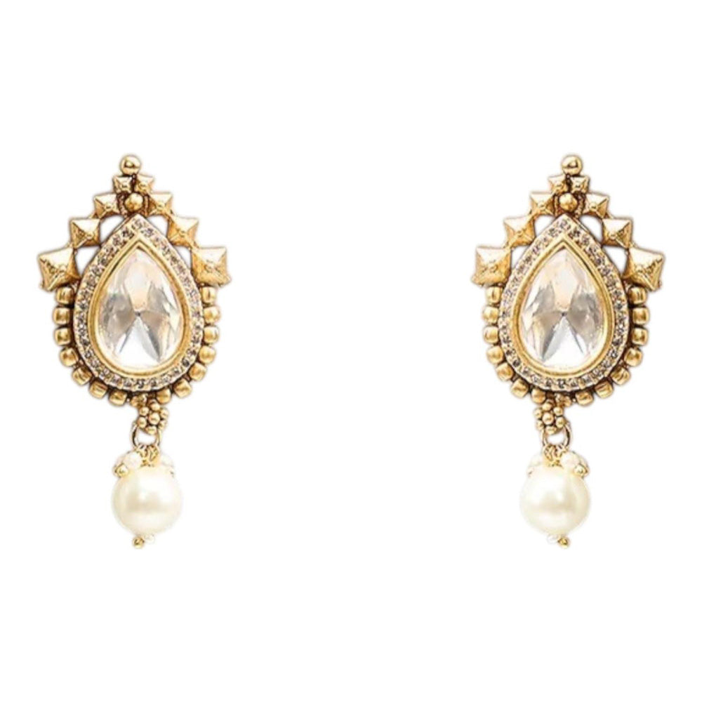 Auraa Trends Elegant Gold-Plated Kundan Choker Necklace Set