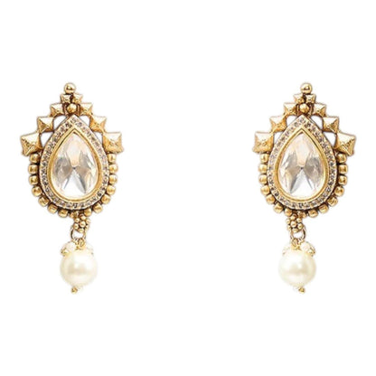 Auraa Trends Elegant Gold-Plated Kundan Choker Necklace Set