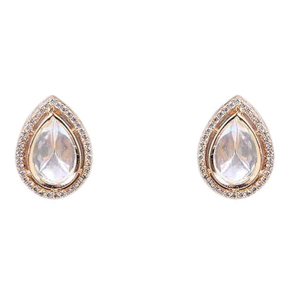 Auraa Trends Ruby Red Beaded Kundan Necklace Set