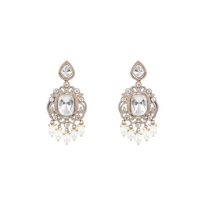 Auraa Trends Royal Pink Cz Kundan-Style Choker Jewellery Set